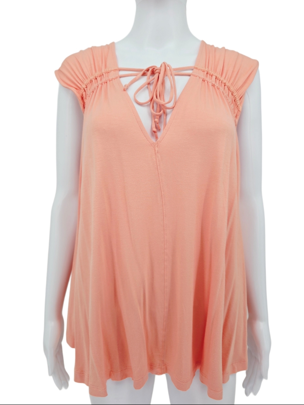 Free People Back in Town Tank Blouse Coral S New